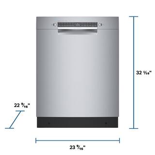 Bosch 800 Series 24 in ADA Compliant Front Control Tall Tub Dishwasher in Stainless Steel with Crystal Dry and 3rd Rack 42dBA SGE78B55UC