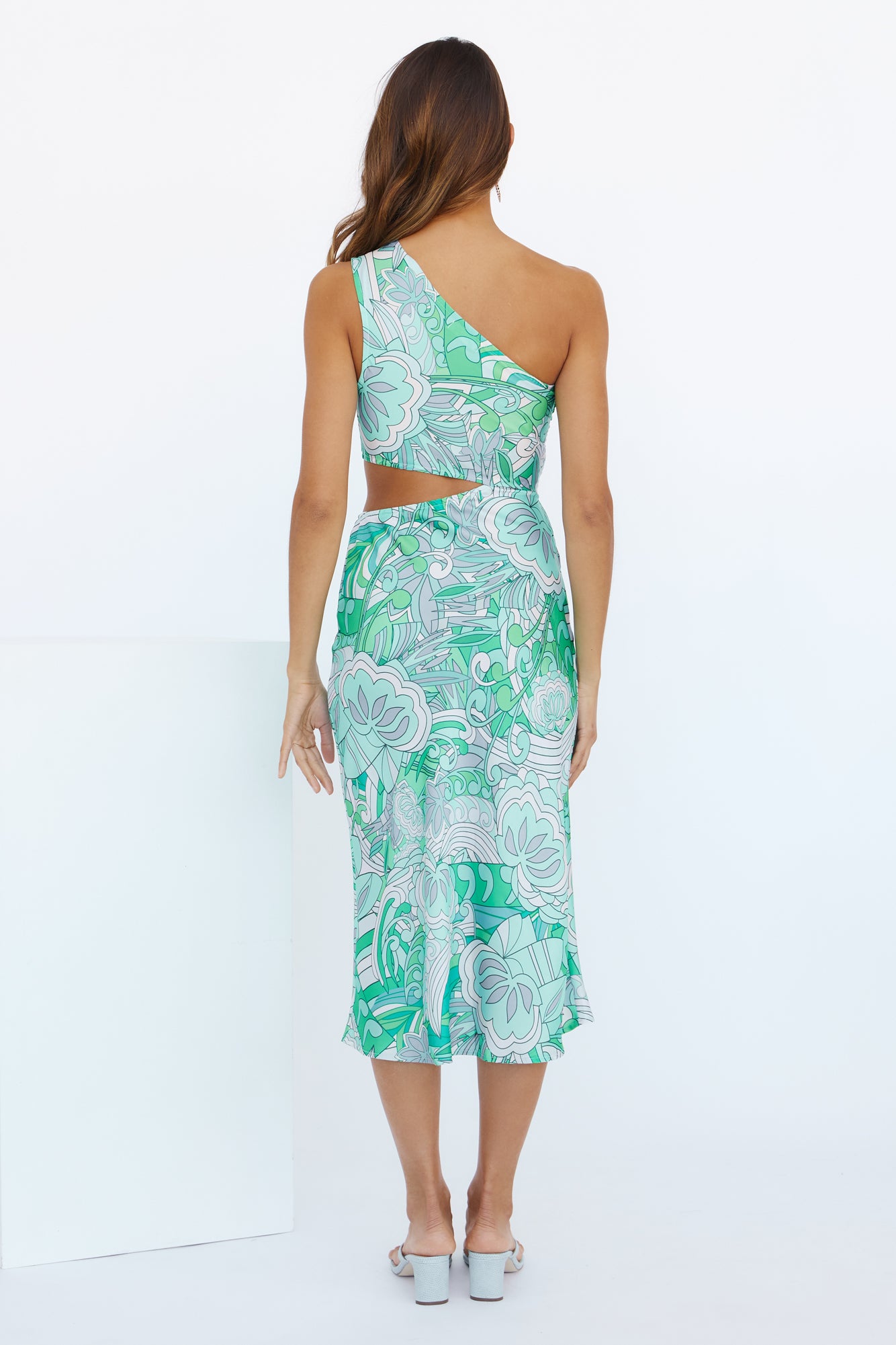 Maze Of Amazement Midi Dress Green