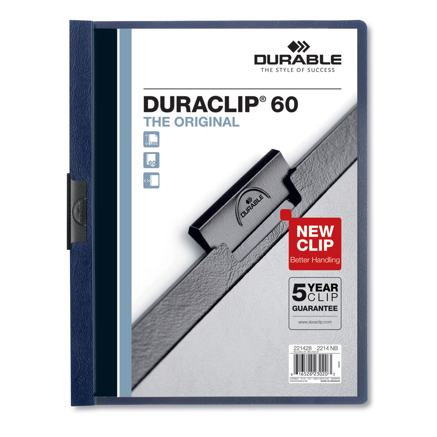 DuraClip Report Cover with Clip Fastener by Durableandreg; DBL221428