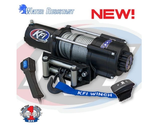 KFI Products 4500 lb UTV Winch Kit (Wide) U45w-R2