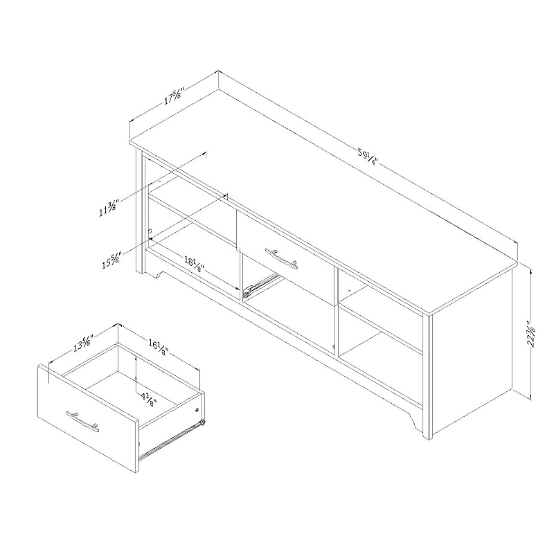 South Shore Fusion TV Stand with Drawers