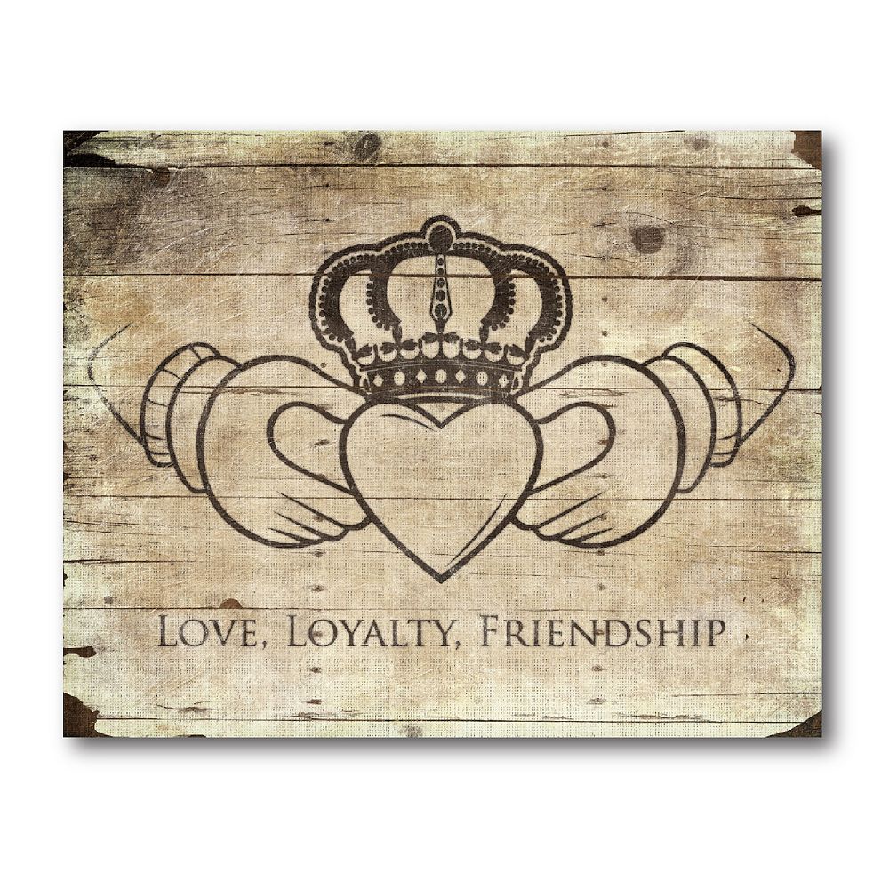 COURTSIDE MARKET Love Loyalty Friendship Canvas Wall Art