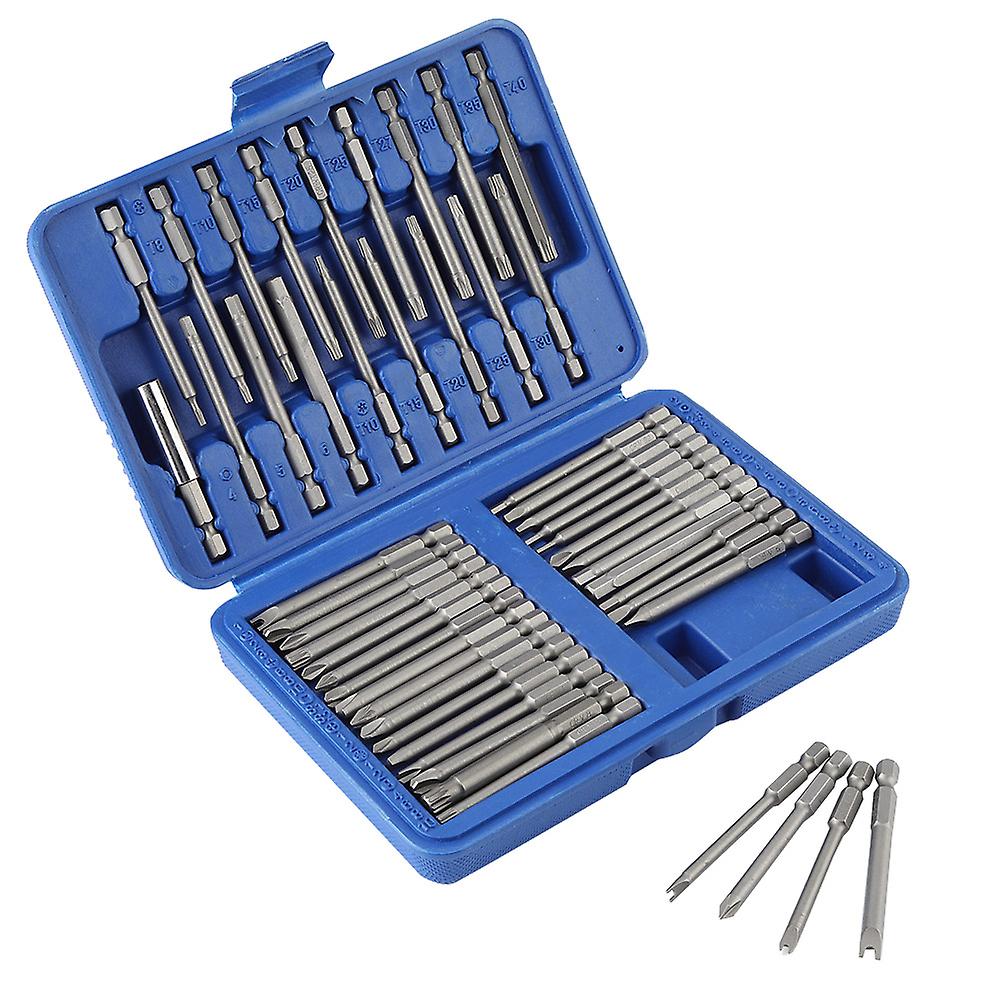 50pcs Steel Electric Screwdriver Bits Slot Cross U Shaped Hex Bits Socket Rotary Power Tool Kit