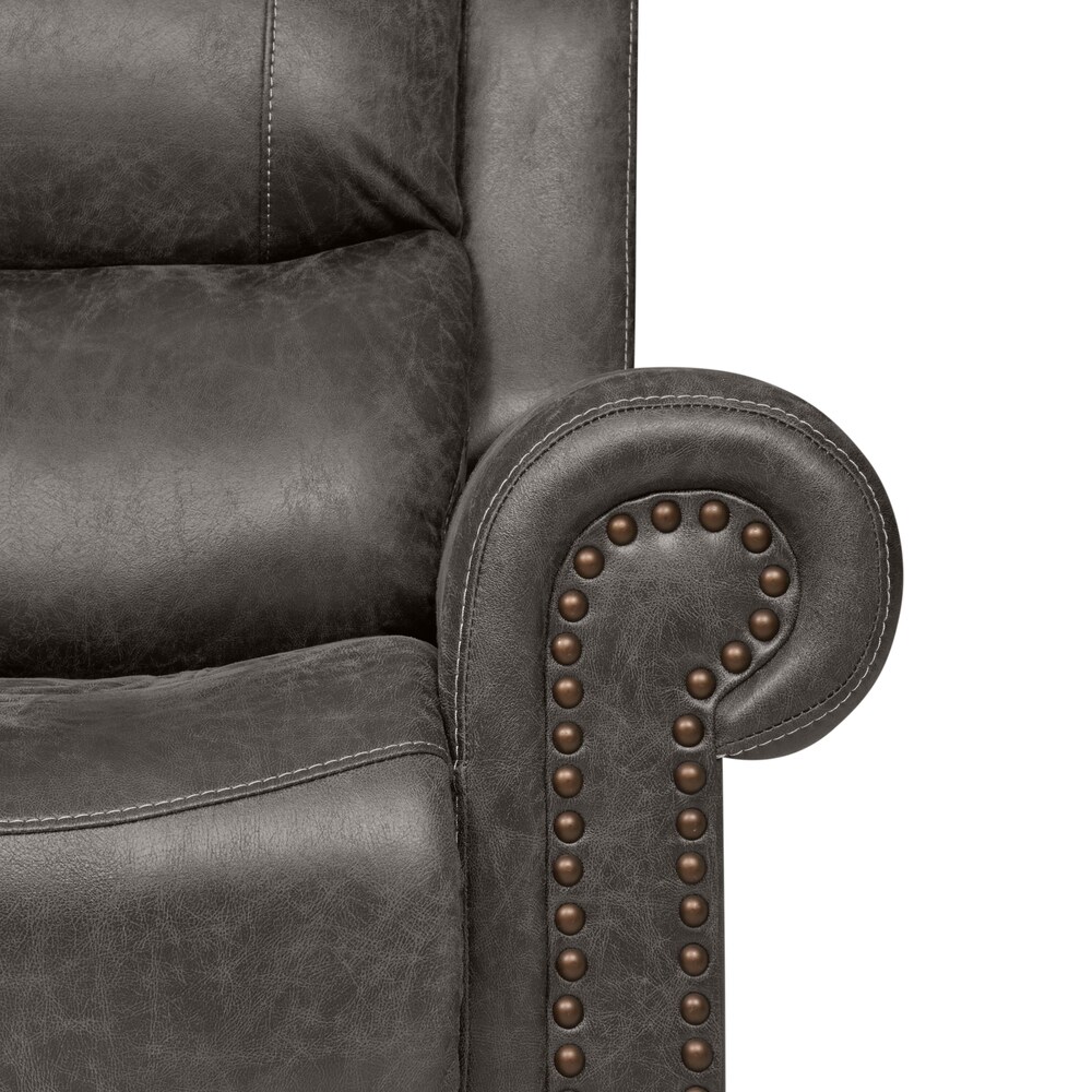 Copper Grove Dilsen Extra Large Rolled Arm Rocker Recliner Chair