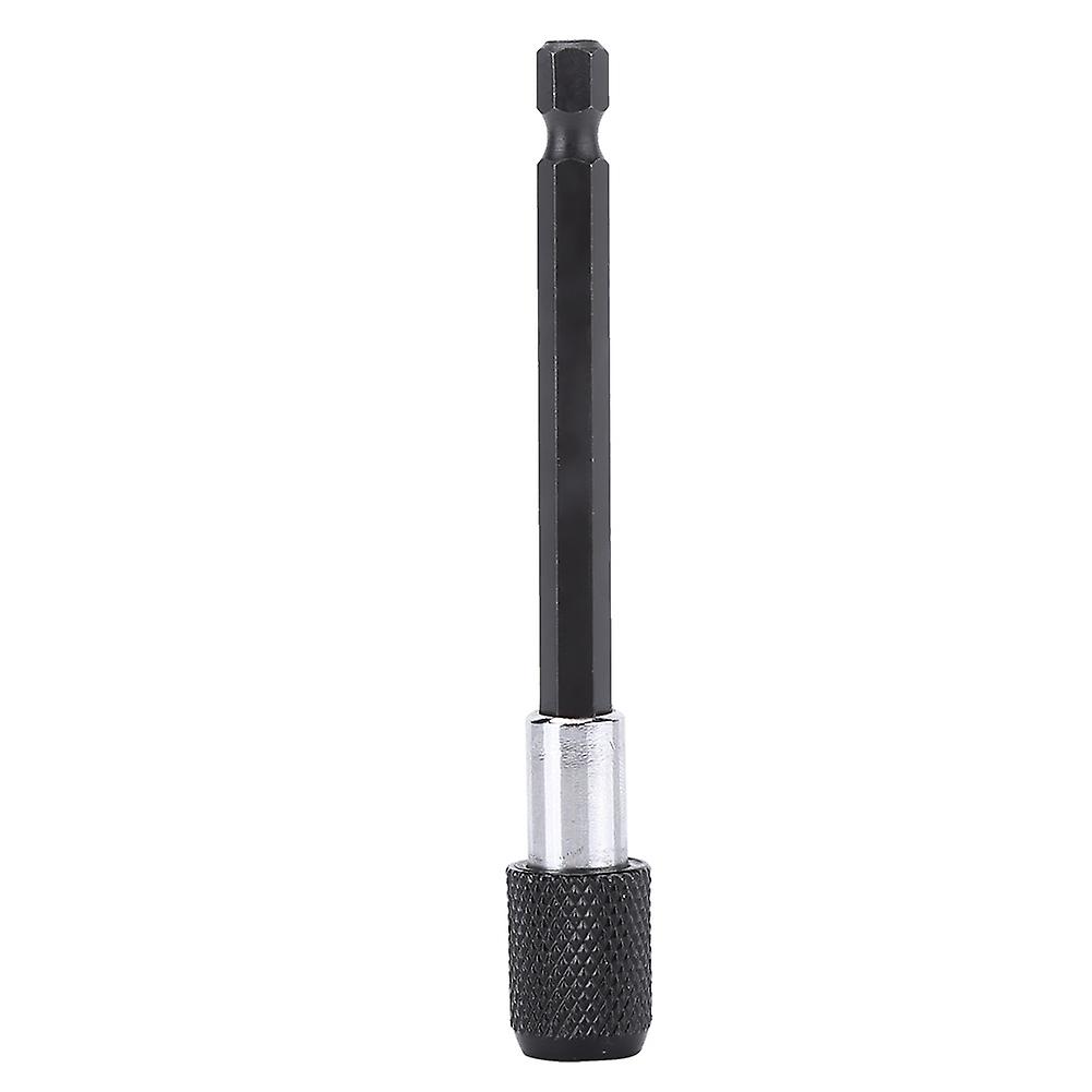 1/4 Inch Hex Shank Quick Release Screwdriver Drill Bit Holder (black Knurling 100mm)