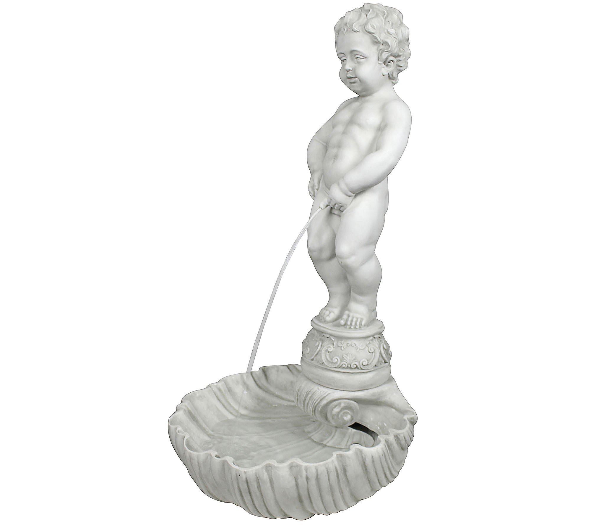 Design Toscano Classic Cherub Garden Statue with Basin and Pump