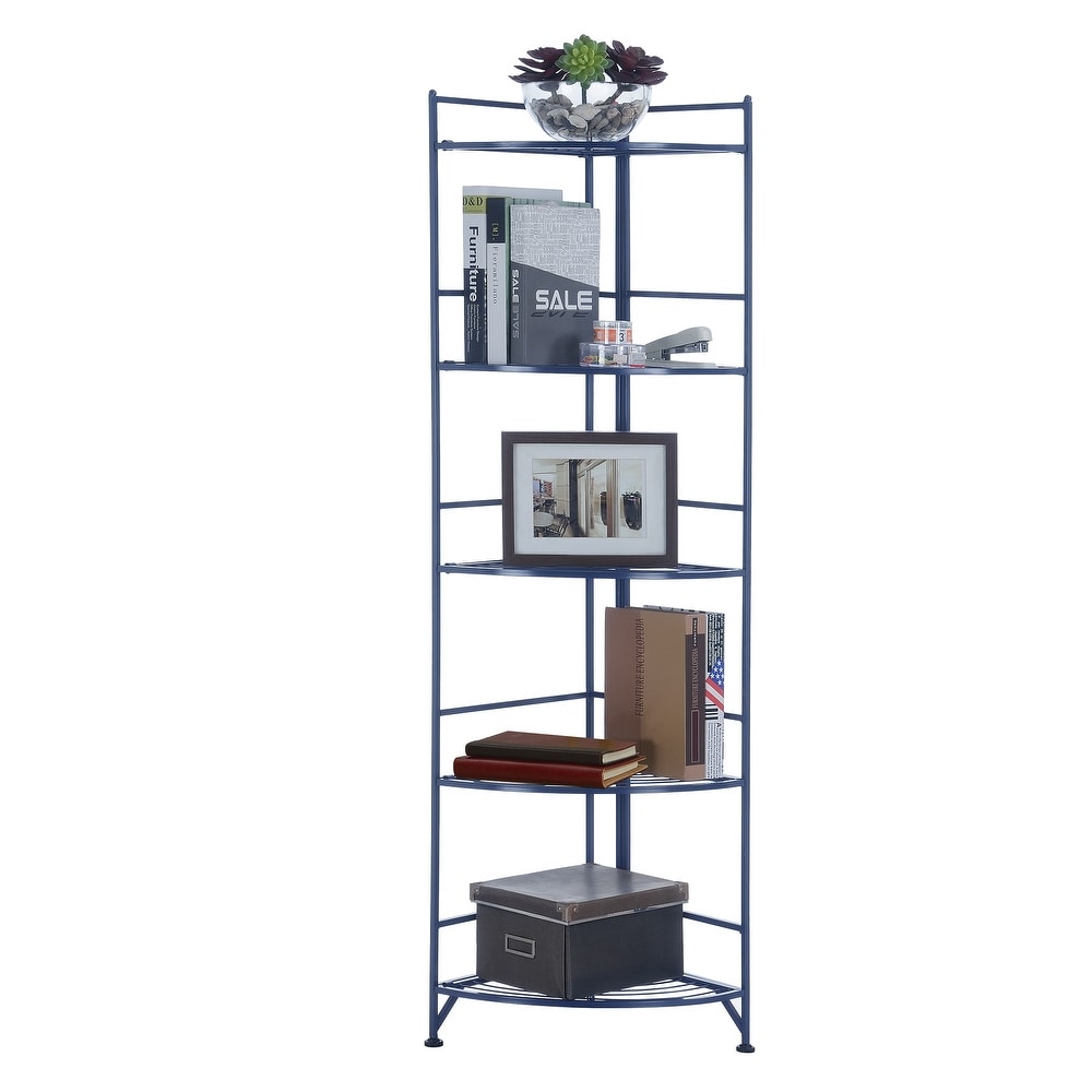 Convenience Concepts Xtra Storage 5 Tier Folding Metal Corner Shelf