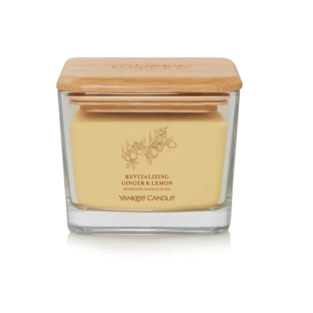 Yankee Candle  Well Living Collection - Medium Square Candle in Revitalizing Ginger & Lemon