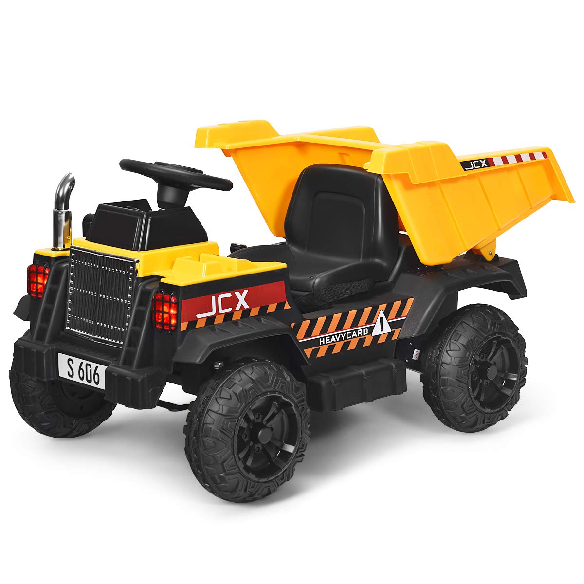 Costzon Kids Ride on Dump Truck, 2.4G Remote Control Kids Battery Powered Construction Vehicle w/ Electric Bucket