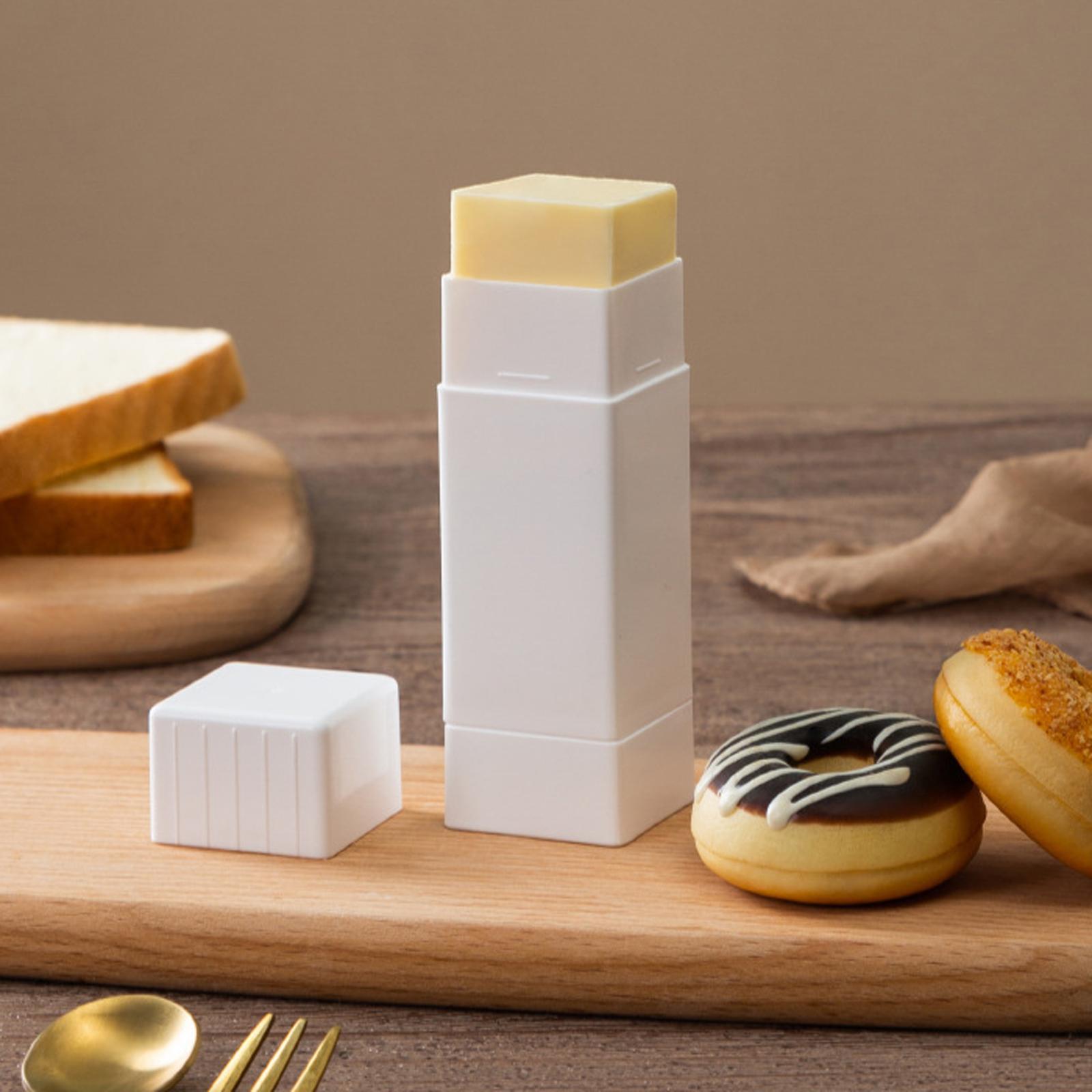 Rotary Butter Spreader Cheese Keeper with Cover Fridge Dustproof Butter Containers Butter Holder， for Pancakes Bread