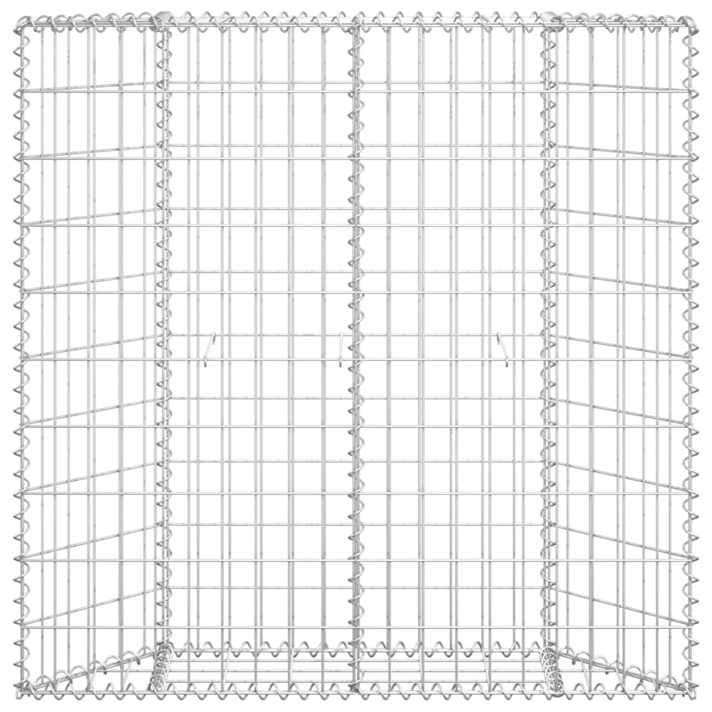 Charmma Trapezium Gabion Raised Bed Galvanized Steel 39.4"x7.9"x39.4"