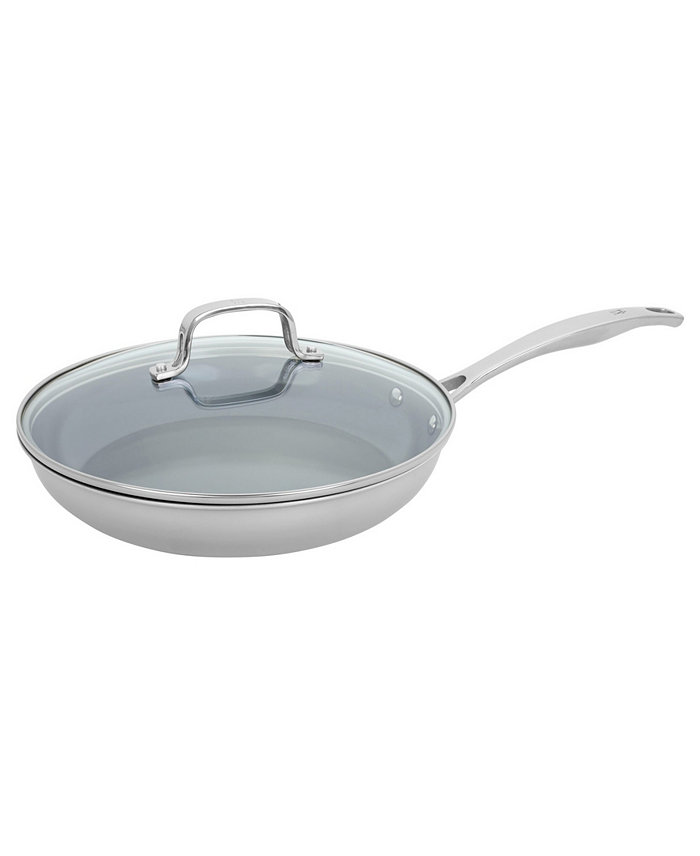 J.A. Henckels Clad H3 Stainless Steel Ceramic Nonstick 10 Fry Pan with Lid