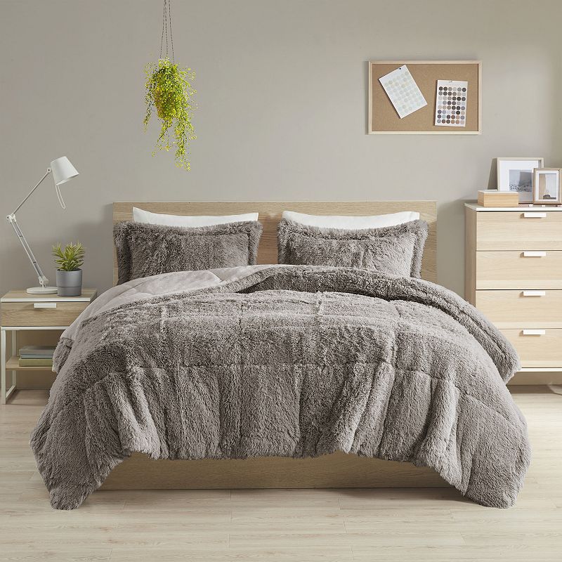 Intelligent Design Malea Shaggy Faux Fur Comforter Set