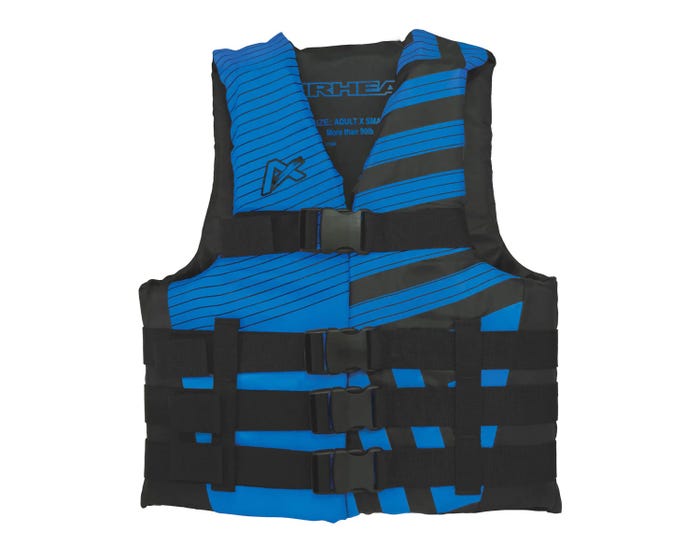 Airhead Mens TREND Life Vest， Black/Sky Blue， 2XL/3XL - 30081-06-A-BKSB-RK