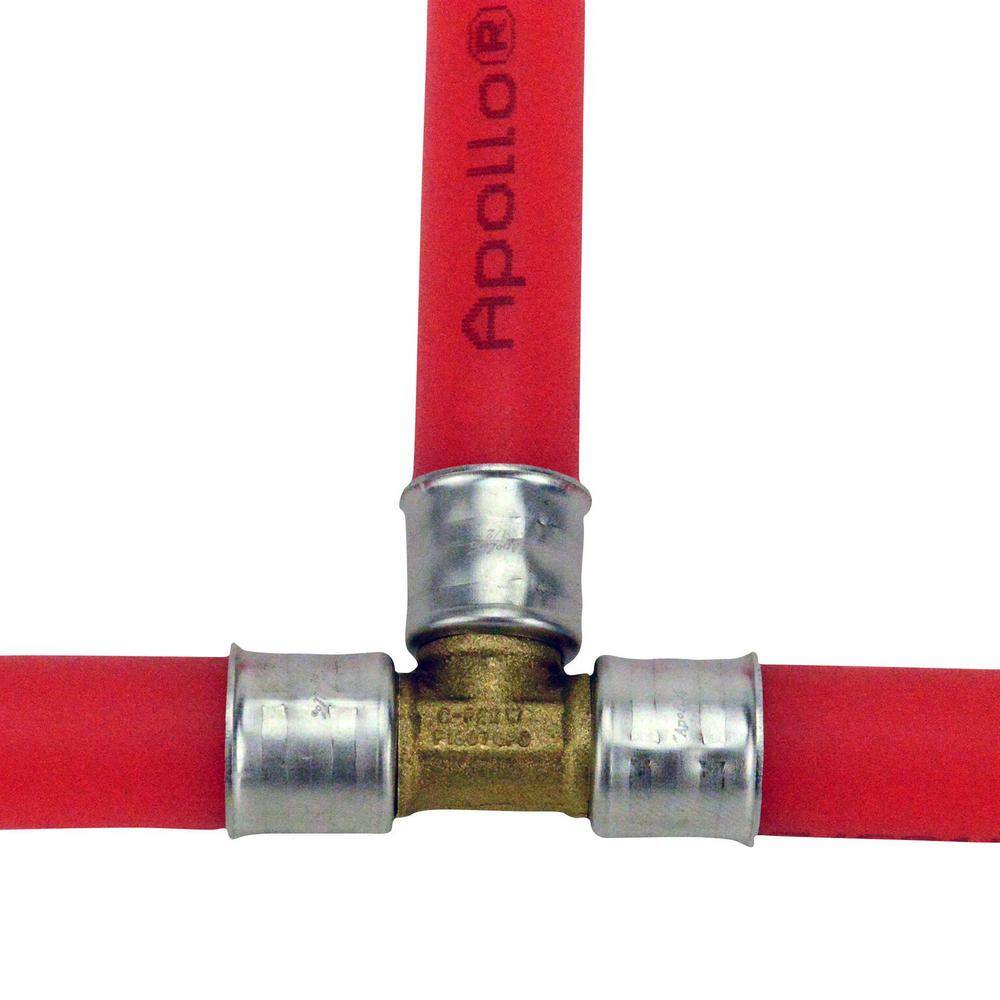 Apollo 12 in. Brass PEX-B Barb Tee APXT12