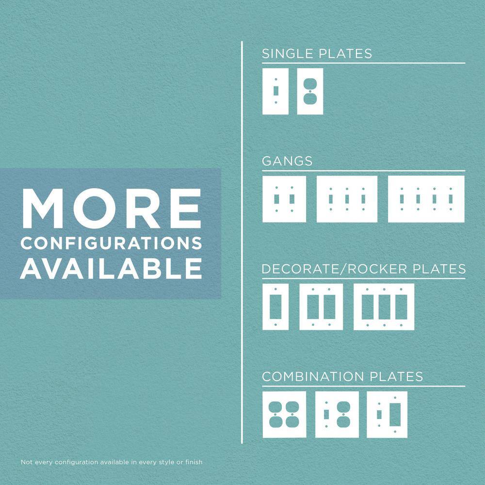 Hampton Bay Architectural White 1-Gang Single Duplex Wall Plate (1-Pack) W31558C-W-UH