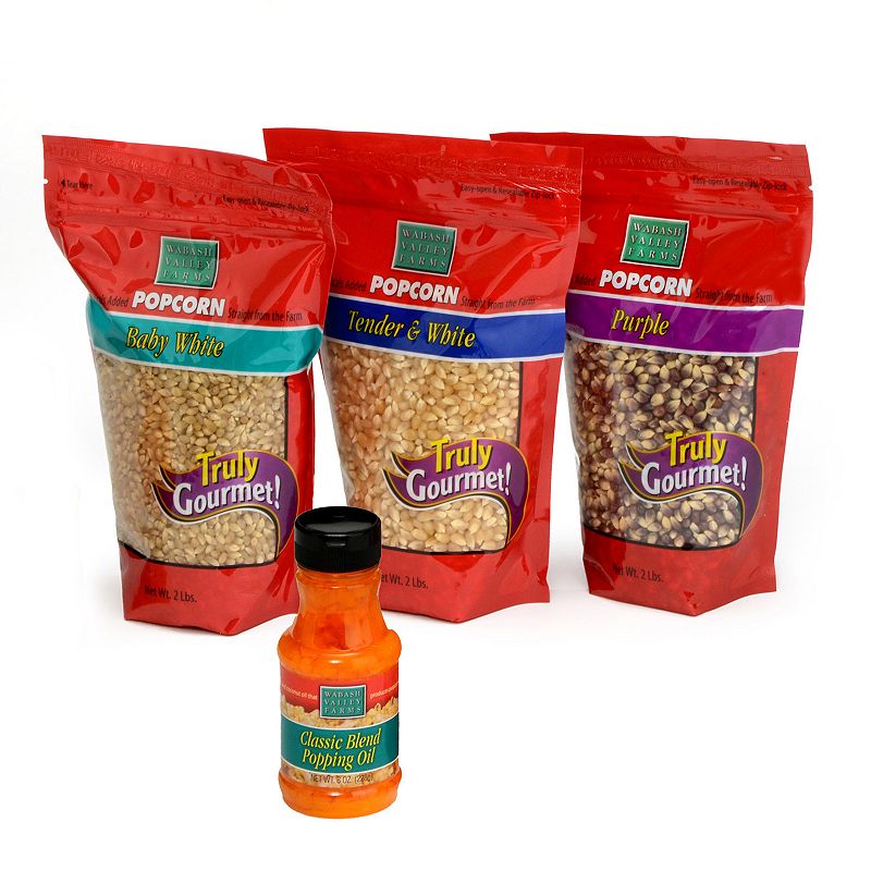 Wabash Valley Farms 4-pc. Gourmet Popping Popcorn Kernels and Blended Popping Oil Set