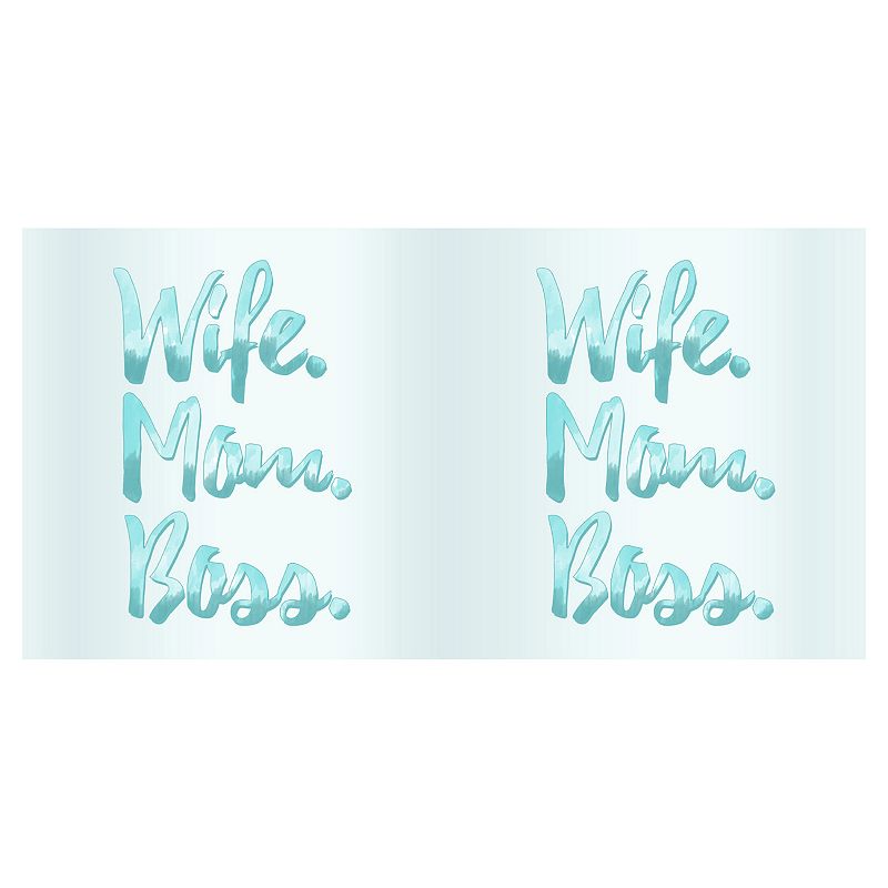 Wife Mom Boss Aqua Letters 24-oz. Tritan Tumbler