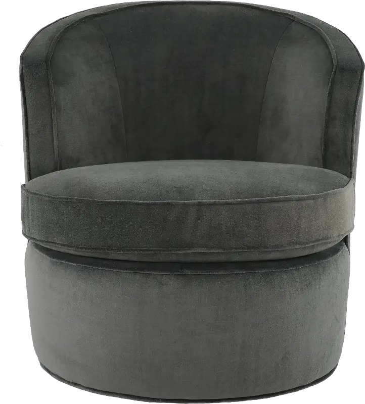 Julia Pewter Gray Swivel Accent Chair