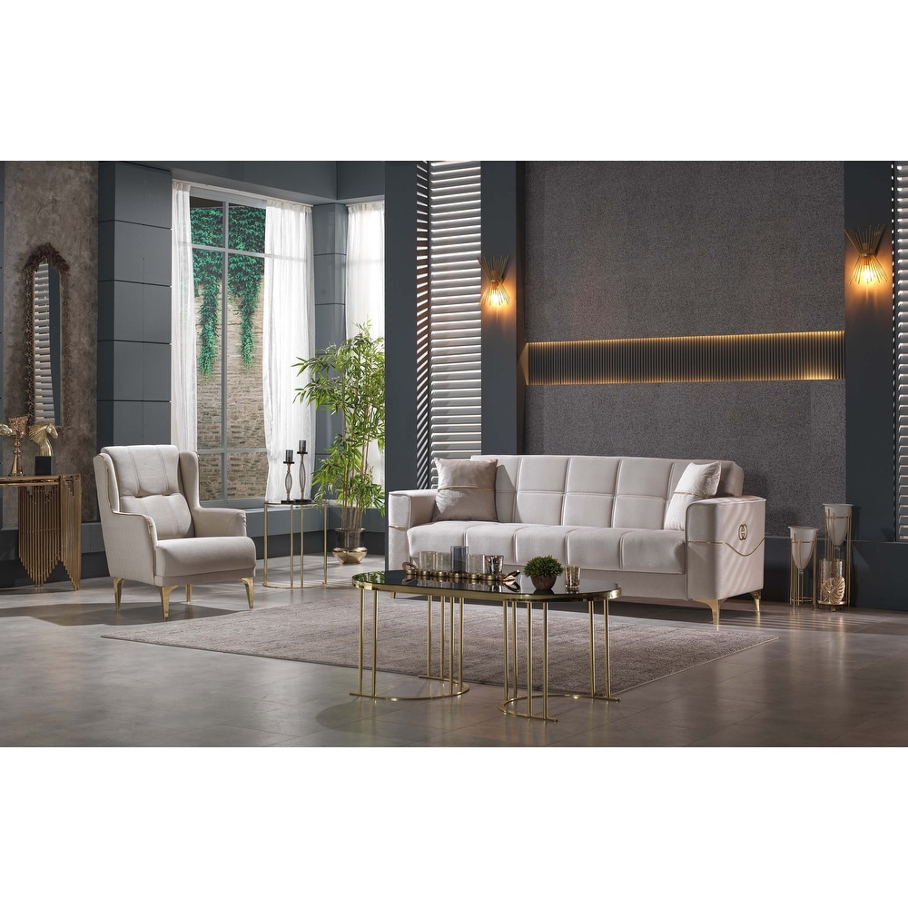 Cey 2 Pieces Living Room Set 1 Sofa 1 Chair