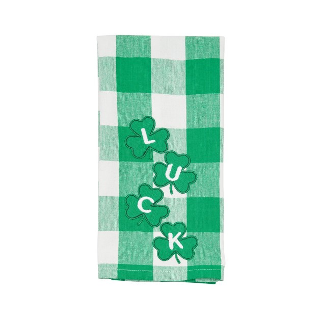 C amp f Home Four Clover Check Cotton Kitchen Towel