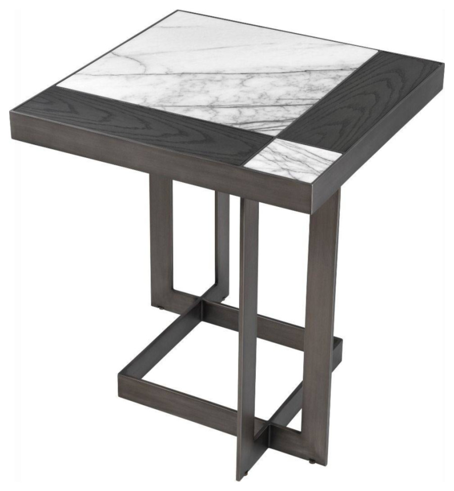 White Mocha Side Table  Eichholtz Hermoza   Transitional   Side Tables And End Tables   by Oroa   Distinctive Furniture  Houzz