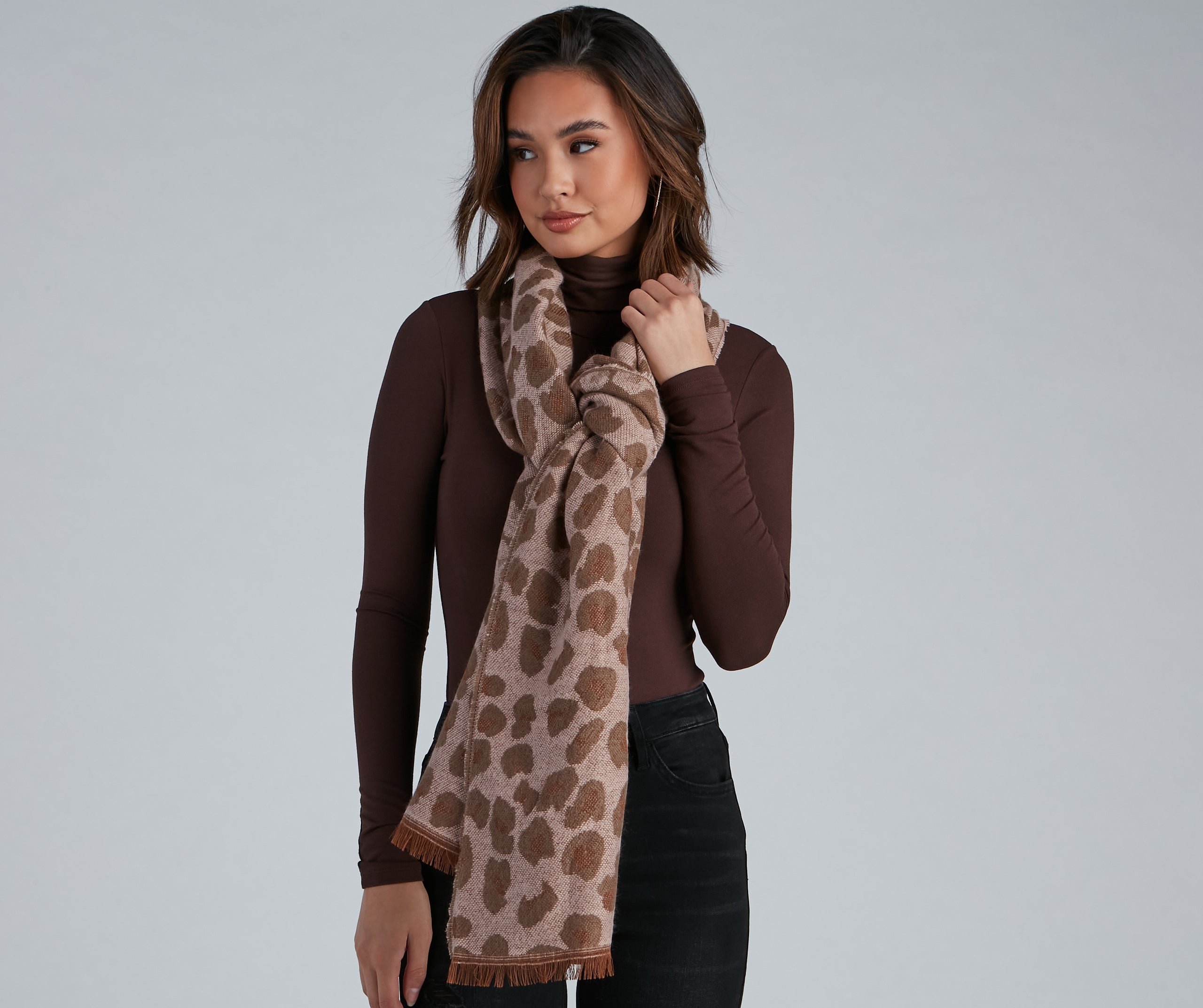 Leopard Reversible Oversized Knit Scarf