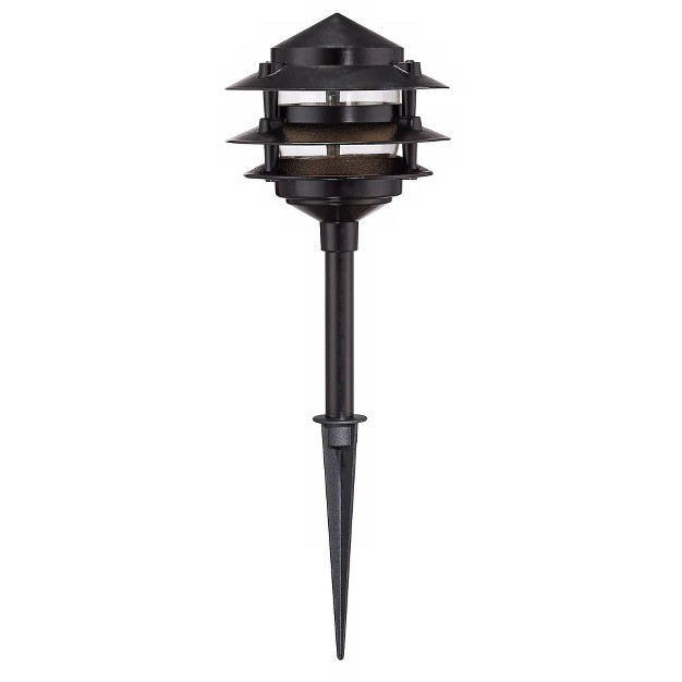 John Timberland Pagoda Black 10 piece Outdoor Led Landscape Lighting Set