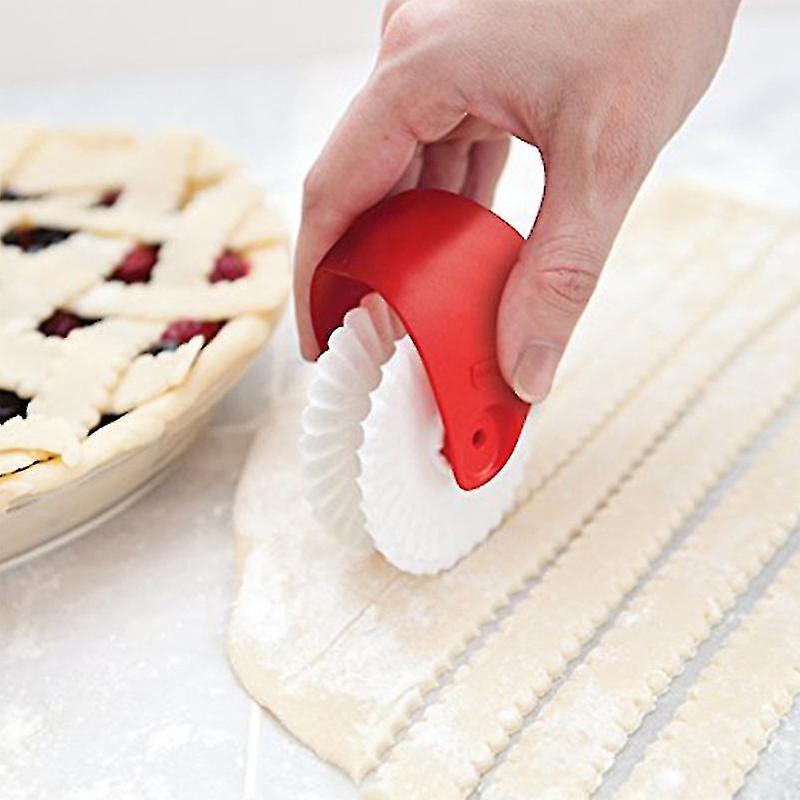 Pastry Wheel Decorator And Cutter Beautiful Pie Crust Pizza Pastry Lattice Decoration Tools Plastic Pastry Pie Decoration Cutter Lattice Cutter P