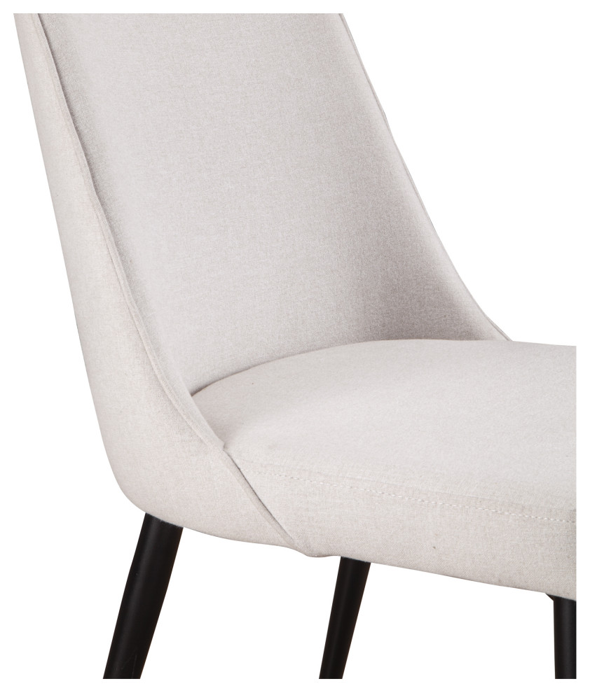 First of A Kind Lula Dining Chair Oatmeal   Midcentury   Dining Chairs   by Kolibri Decor  Houzz