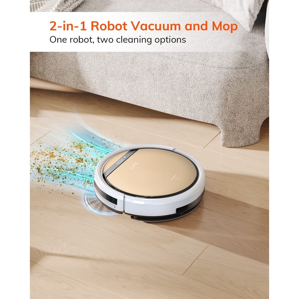 Robot Vacuum and Mop Combo with Wi Fi/App/Alexa  Automatic Self Charging Robotic Vacuum Cleaner  Slim and Quiet