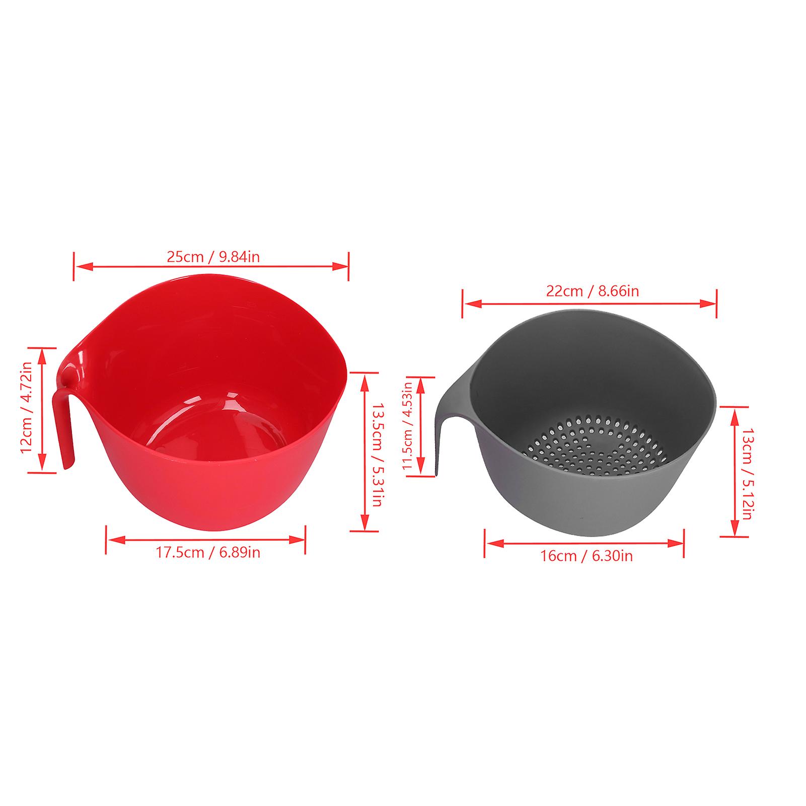 2 In 1 Kitchen Plastic Strainer， Double Layer Detachable Kitchen Colander Set With Bowl Strainer For Pasta Salad Berry Cleaning Mixing