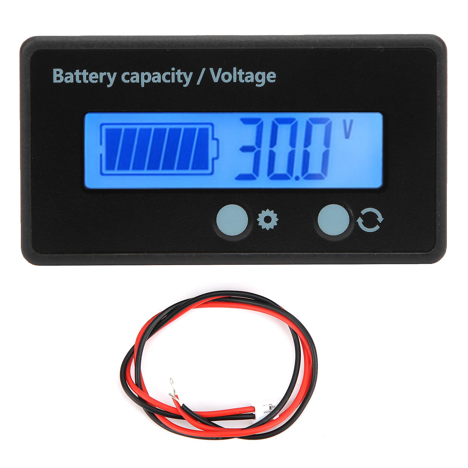 Dc10100v Lcd Screen Battery Level Indicator Voltmeter Voltage Tester Blue Backlight