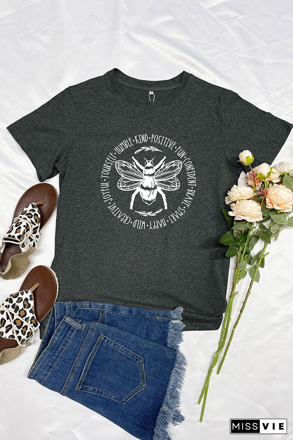 Bee Something Graphic T-Shirt Wholesale