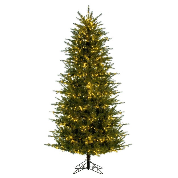 Georgian Fraser Fir Artificial Pre-lit Christmas Tree With Folding Metal Tree Stand