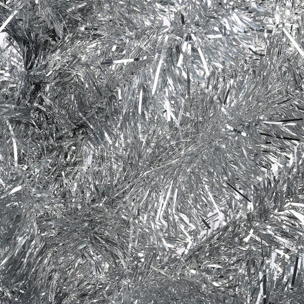 National Tree Company 6 ft. Silver Tinsel ree