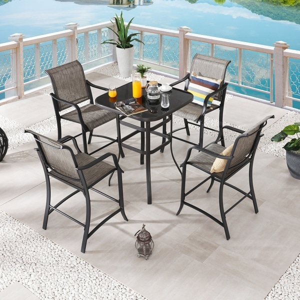 Patio Festival 4Person Bar Height Dining Set