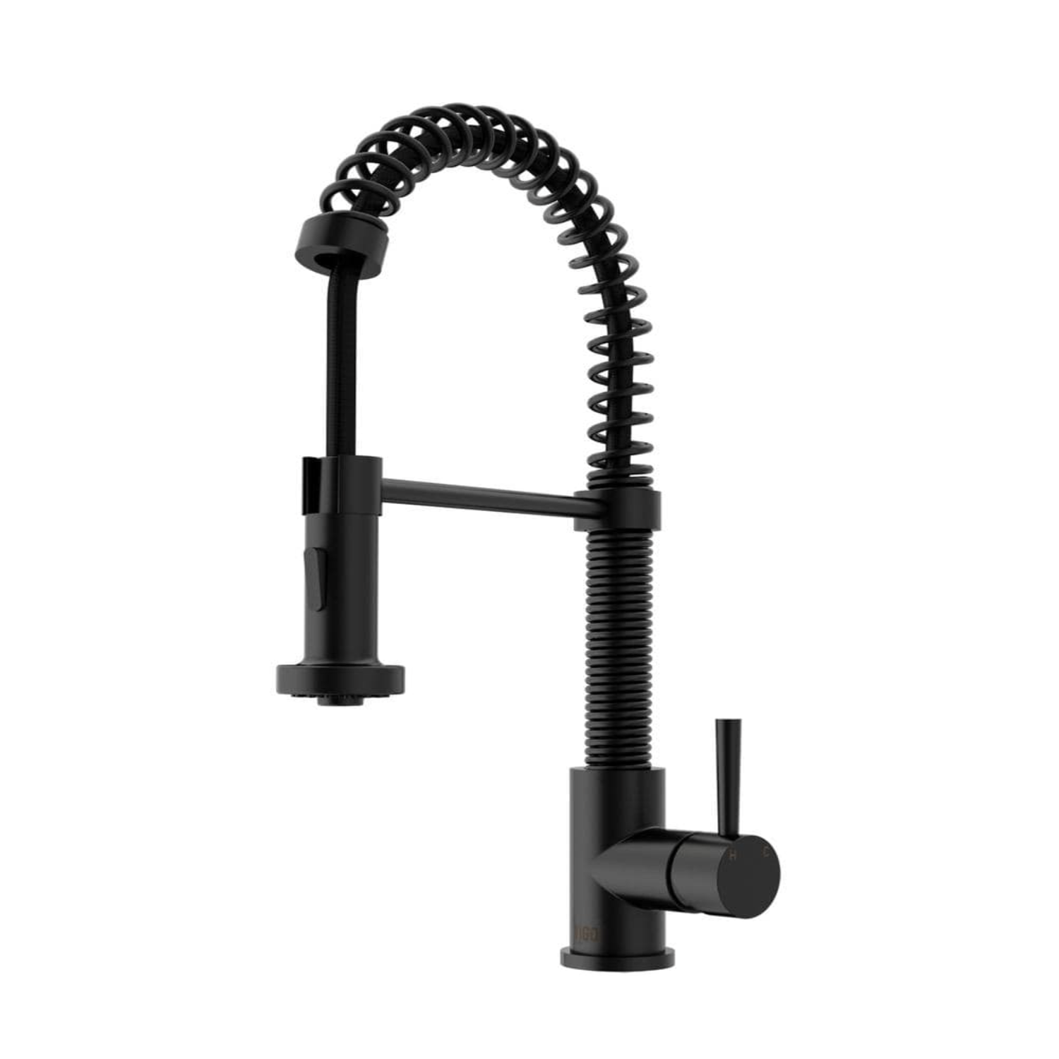 Vigo Edison Single-Handle Pull-Down Sprayer Kitchen Faucet in Matte Black