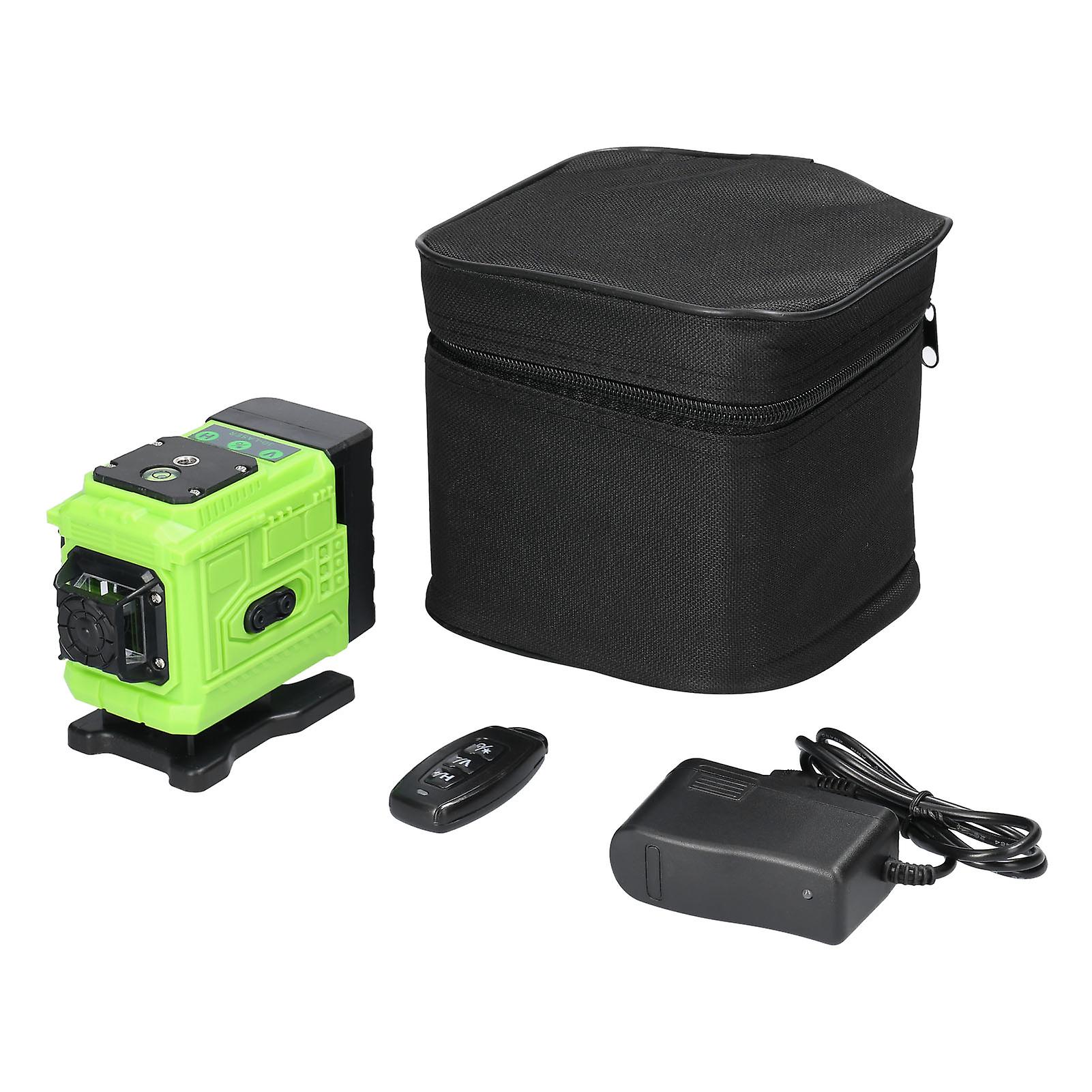 Multifunctional 12 Lines Green Light Laser Level 3 Self-leveling Machine Rechargeable Lithium Battery Leveling Tool Omnidirectional Ground Wall Sticke