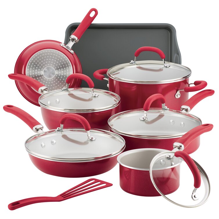 Rachael Ray Create Delicious Aluminum Nonstick Cookware Set, 13-Piece