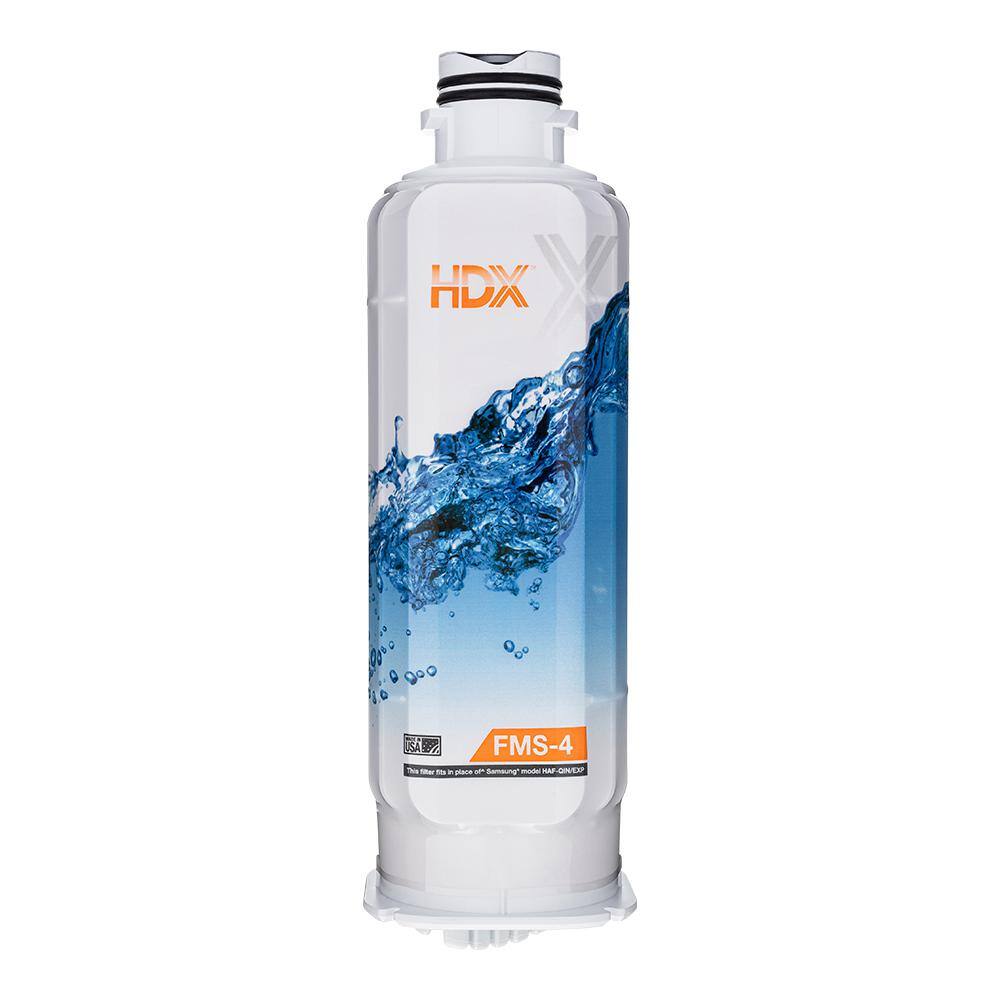 HDX FMS-4 Premium Refrigerator Water Filter Replacement Fits  HAF-QINEXP 107129