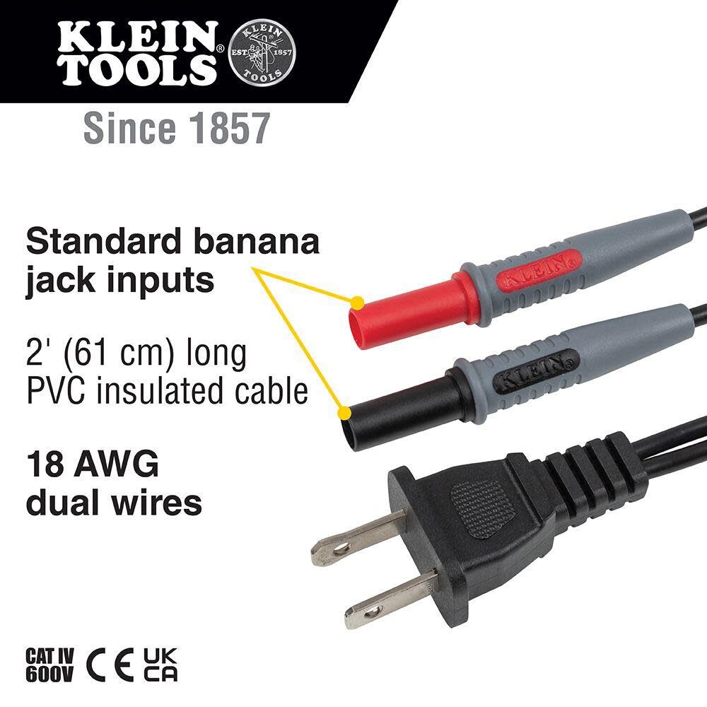 Klein Tools AC Plug to Banana Jacks 69357 from Klein Tools