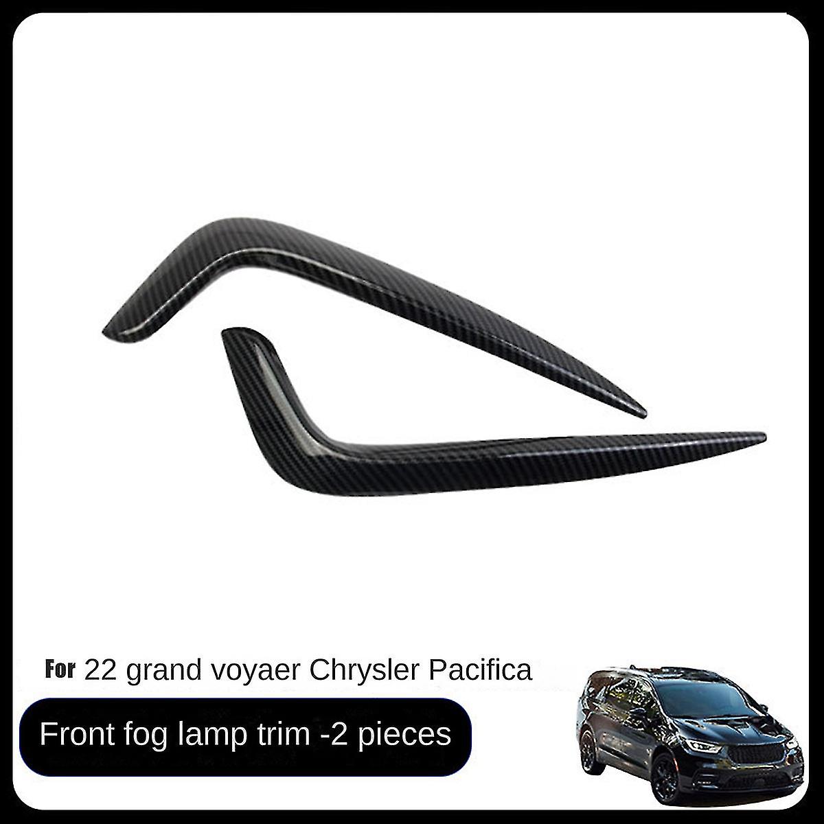 For Pacifica 2022+ Front Fog Light Lamp Cover Eyebrow Eyelid Garnish Streamers Outer Foglight Trim