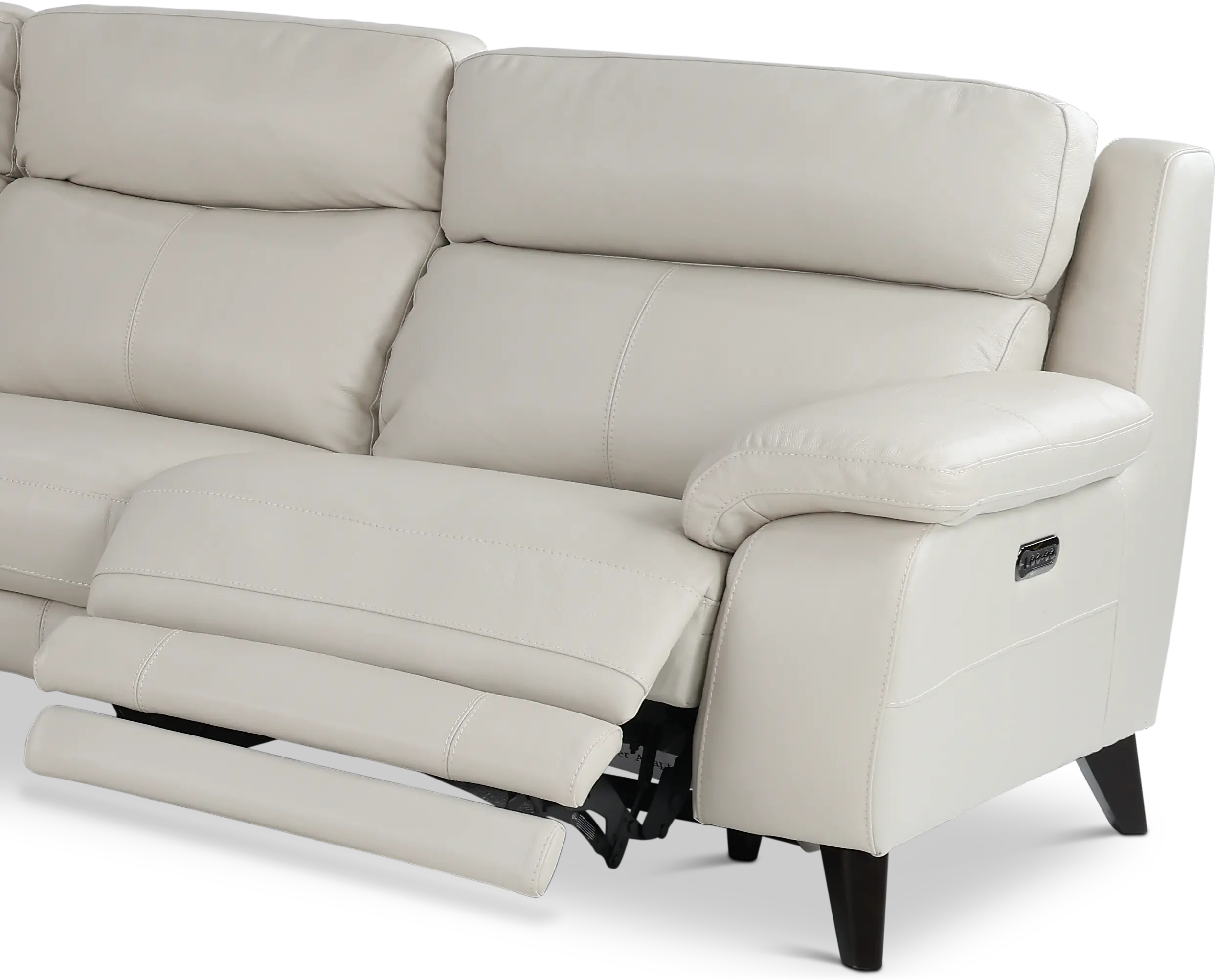 Venice White 6 Piece Power Reclining Sectional