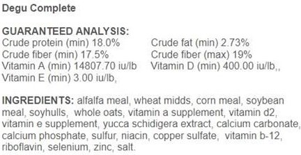 Exotic Nutrition Degu Complete Food