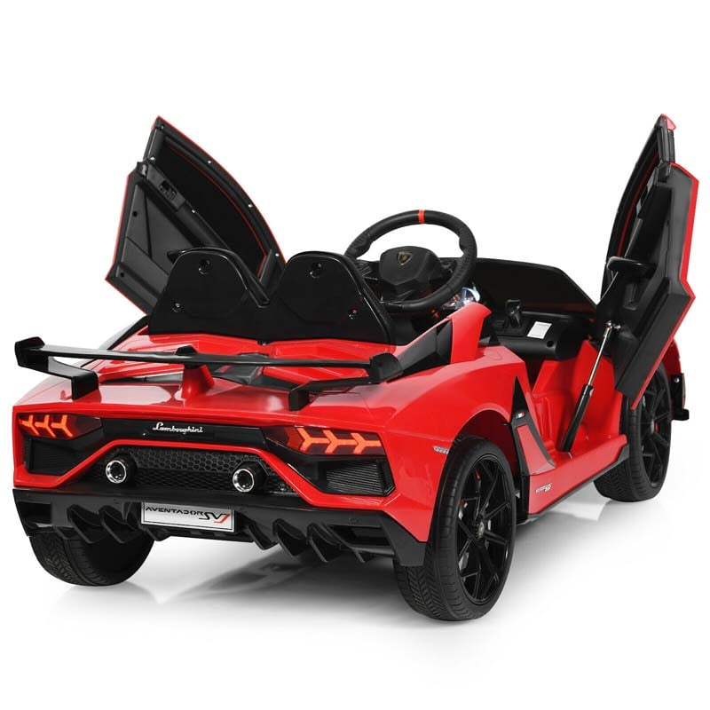 Licensed Lamborghini SVJ Kids Ride-On Car, 12V Battery Powered Sports Car Toy with Trunk & Remote