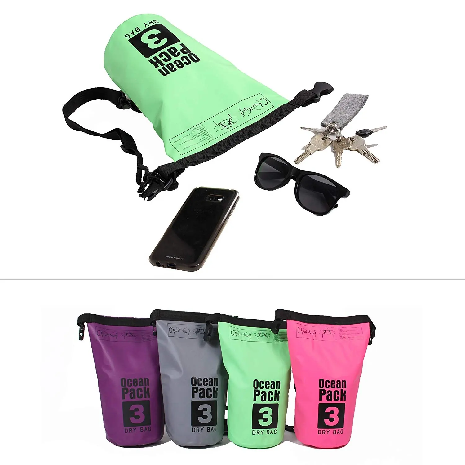 wholesale Perfect 20L size dry bags for kayaking/beach/rafting/boating/hiking/camping/fishing