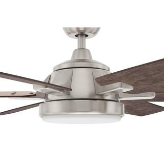 Home Decorators Collection Carden 66 in. LED Brushed Nickel Ceiling Fan with Light and Remote Control AM852-BN