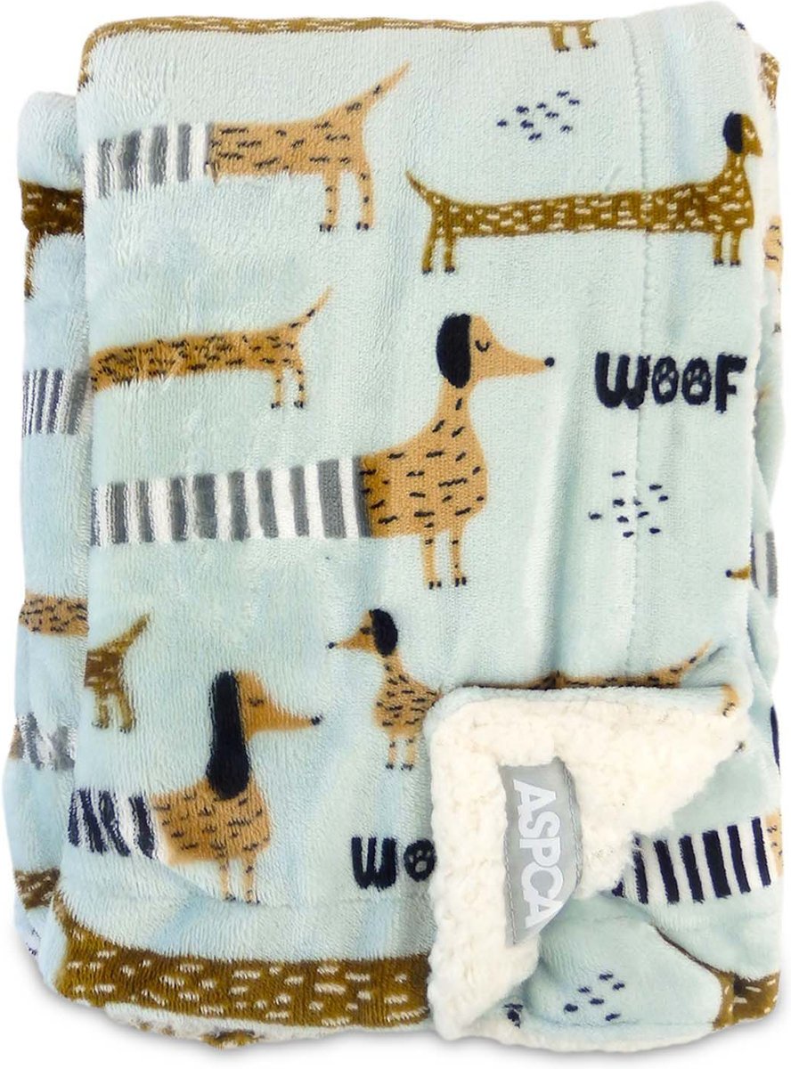 ASPCA Breeds Pattern Embossed Dog and Cat Blanket