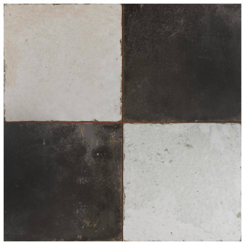 Merola Tile Kings Damero 17 58 in. x 17 58 in. Ceramic Floor and Wall Tile 10.95 sq. ft.Case FPEKDAME